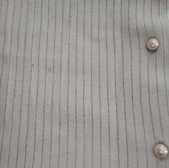 Mint Green Striped Button-Up Nightgown - Picture 4 of 4